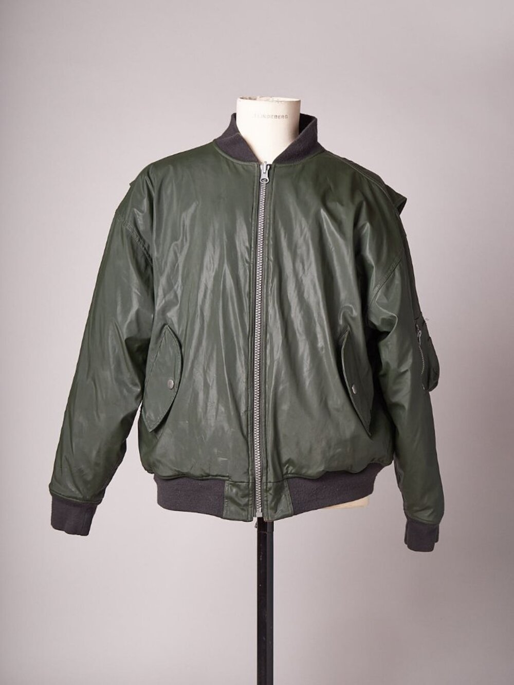 1990s Reversible Green and Orange Bomber Jacket Flight Coat